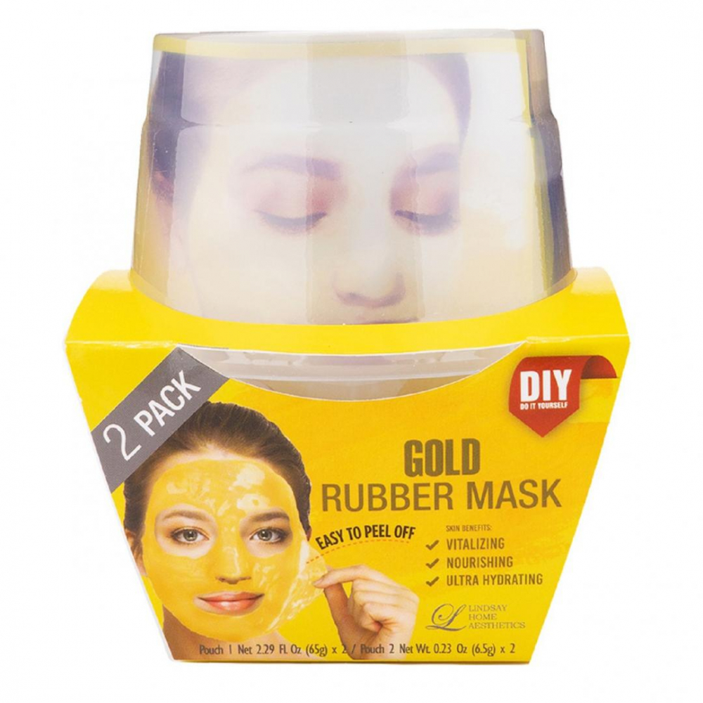 Lindsay Gold Rubber Mask (65g+6,5g) x 2 packs Альгинатная маска с коллоидным золотом (пудра активатор)