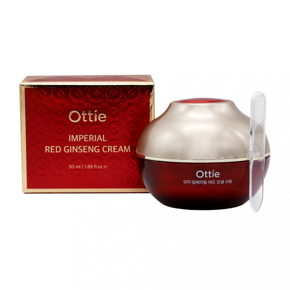 Крем с экстрактом муцина улитки и красного женьшеня Ottie Imperial Red Ginseng and Snail Cream 50ml