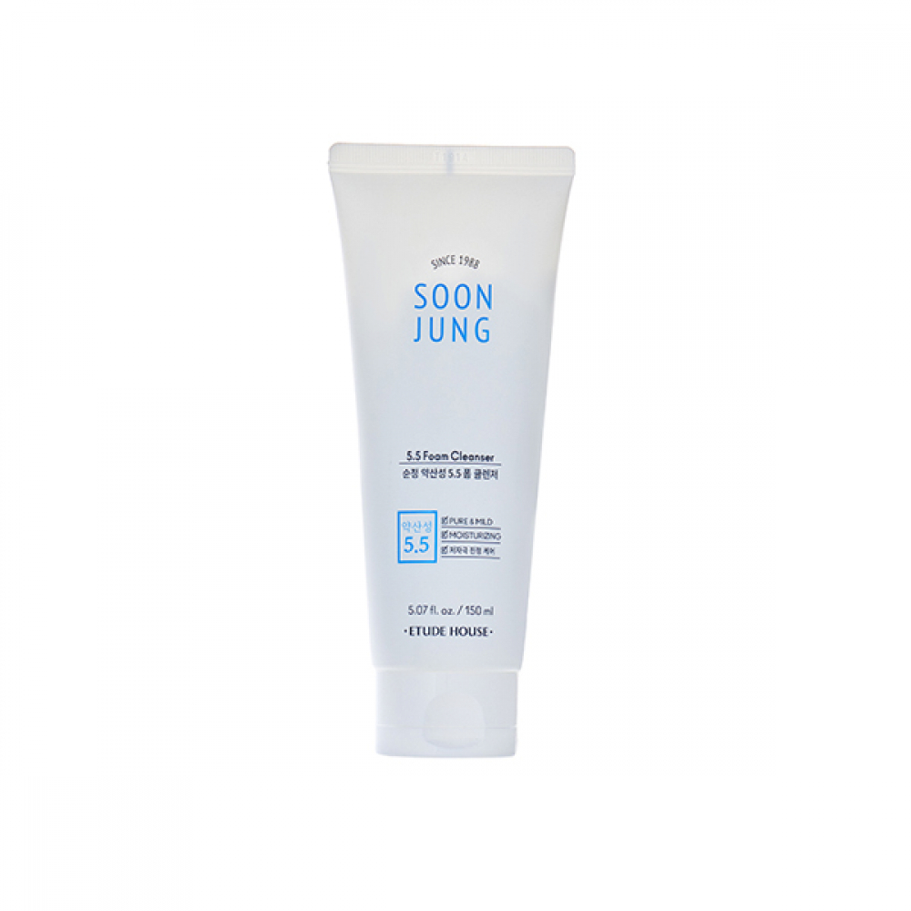 Очищающая пенка для чувствительной кожи Etude House Soon Jung 5.5 Foam Cleanser 150ml