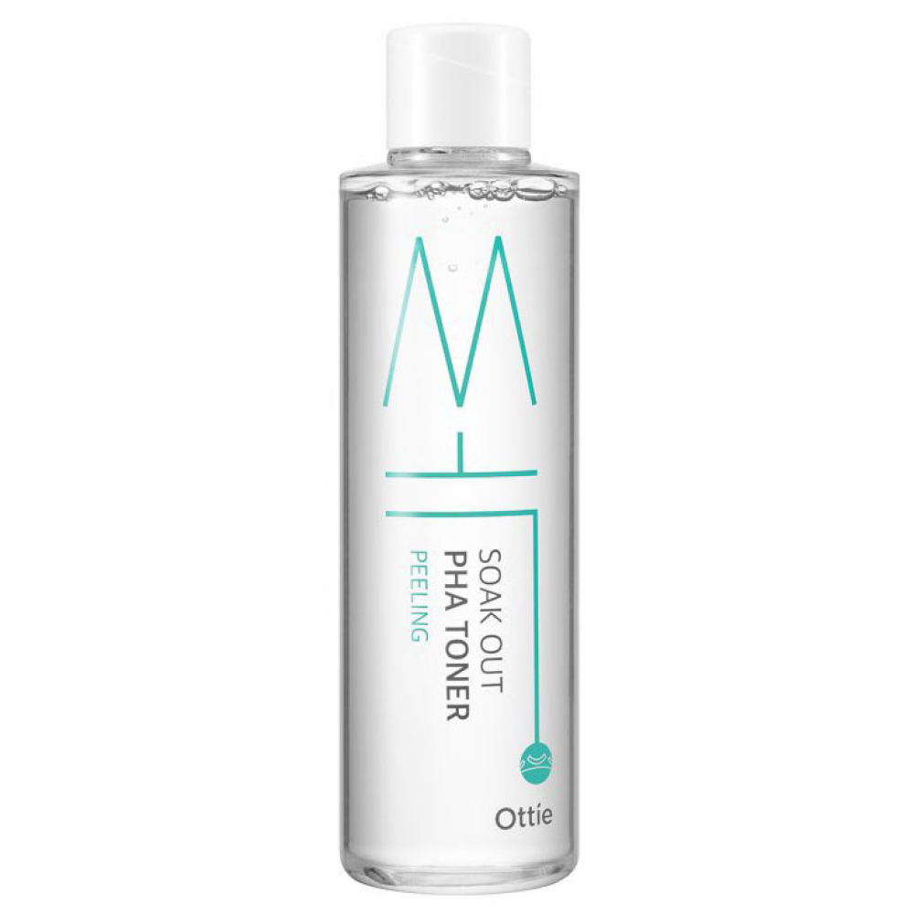 Слабокислотный отшелушивающий тонер Ottie Soak Out PHA Toner Peeling 210ml