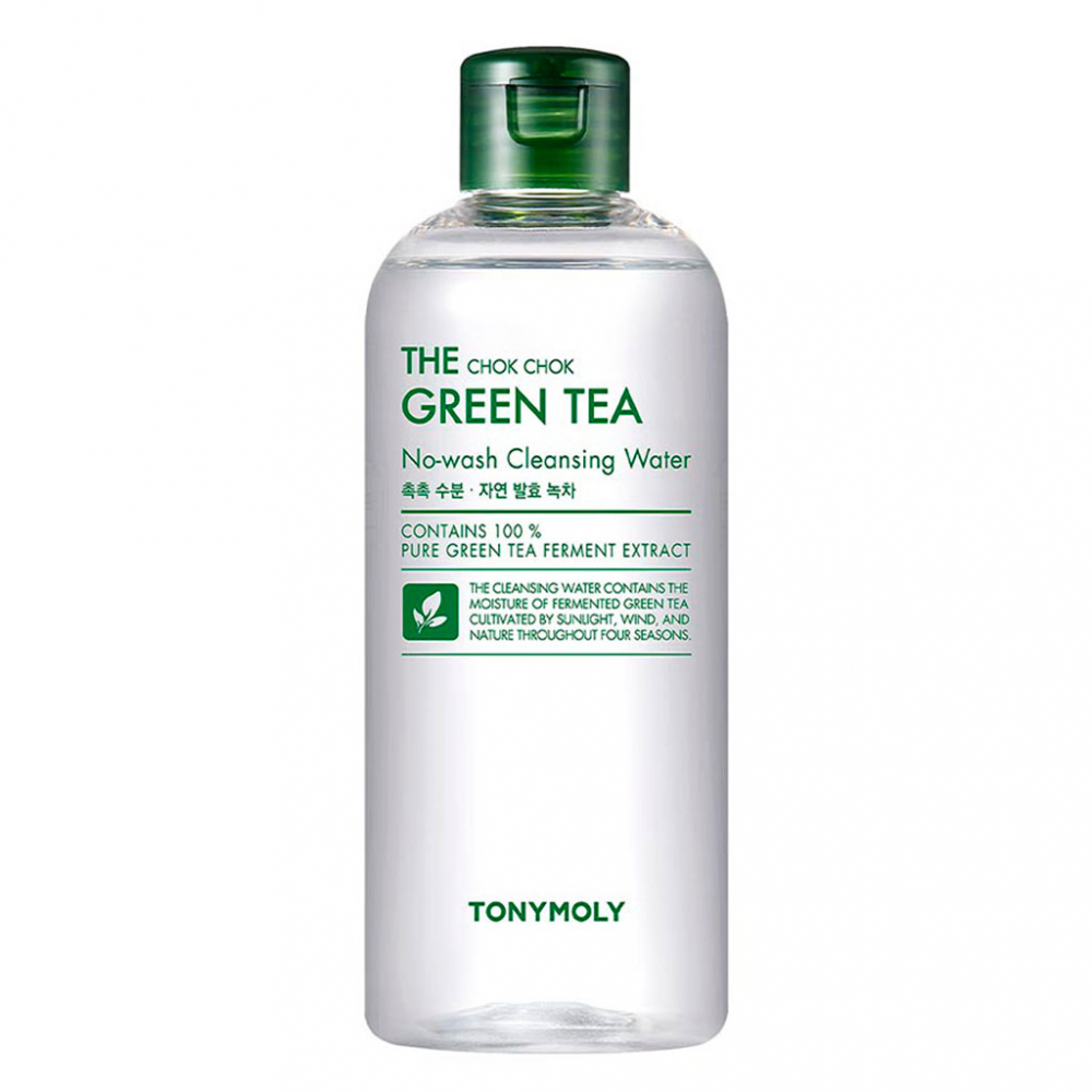 Мицеллярная вода для снятия макияжа с экстрактом зеленого чая Tonymoly The Chok Chok Green Tea No-wash Cleansing Water 500ml