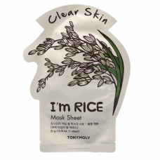 Тканевая маска для лица с экстрактом риса  Tony Moly I'm Real Rice Mask Sheet 21ml