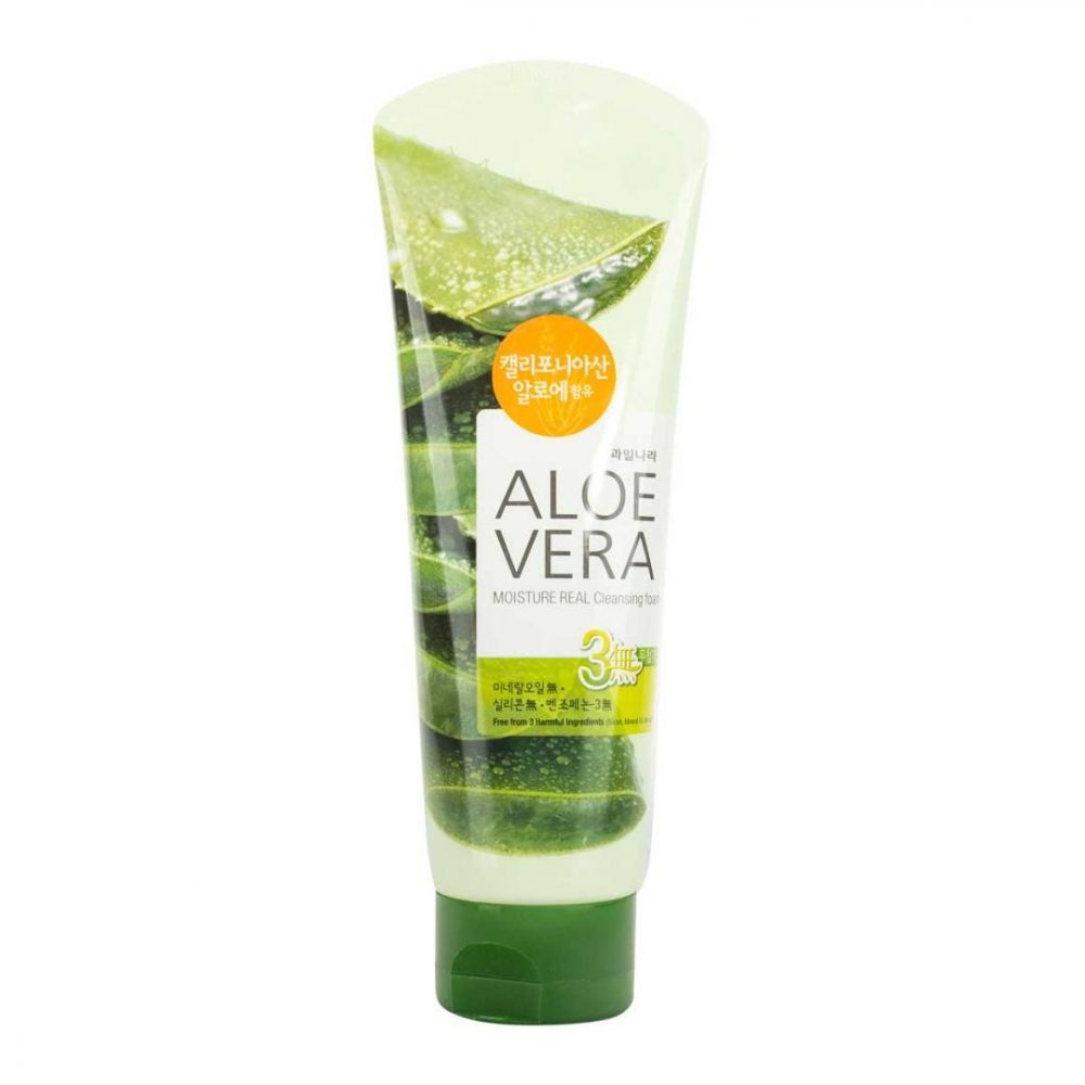 Пенка для лица с алоэ Welcos Kwailnara Aloe Vera Moisture Real Cleansing Foam 150g
