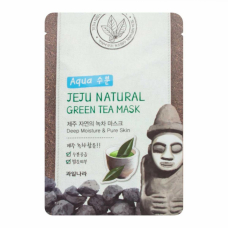 Маска на тканевой основе для лица успокаивающая WELCOS Jeju Nature's Green Tea Mask 20ml