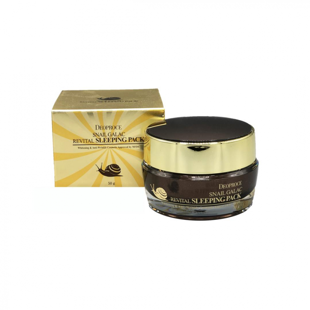 Маска ночная с муцином улитки Deoproce Snail Galac-Tox Revital Sleeping Pack 50g