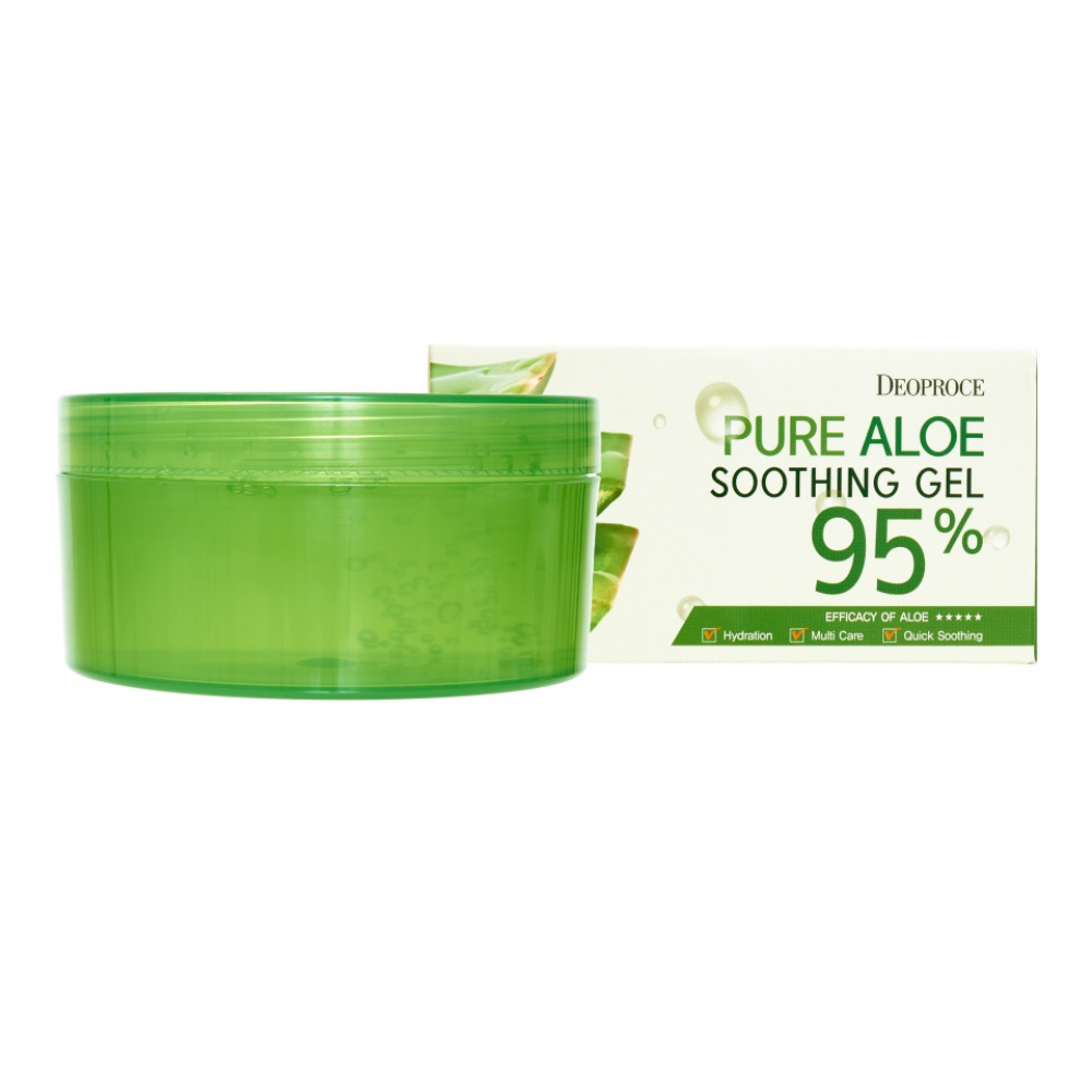 Успокаивающий гель для тела с алоэ Deoproce Pure Aloe 95% Soothing Gel 300ml