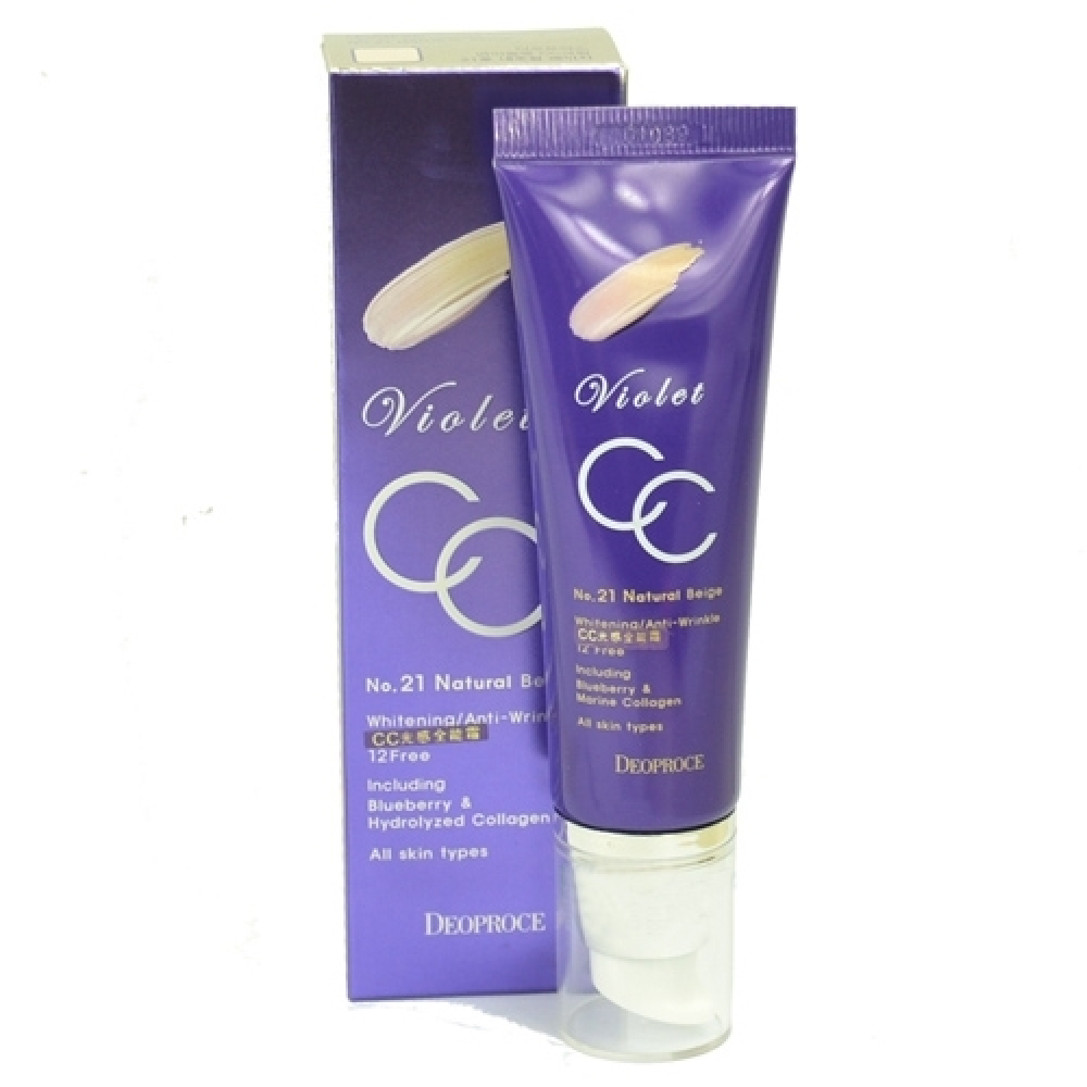 Deoproce Violet CC Cream No.13 Антивозрастной СС крем с экстрактом черники и коллагеном 50ml