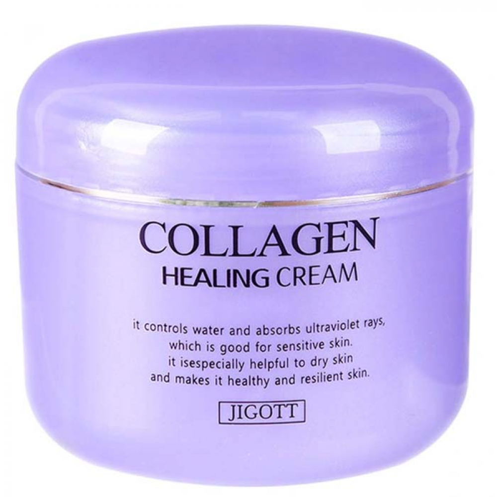 Питательный ночной крем с коллагеном Jigott Collagen Healing Cream 100g