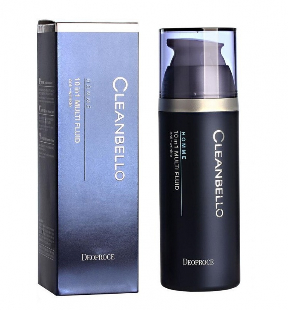 DEOPROCE CLEANBELLO HOMME 10 IN 1 MULTI FLUID Мужской антивозрастной мультифункциональный флюид для лица