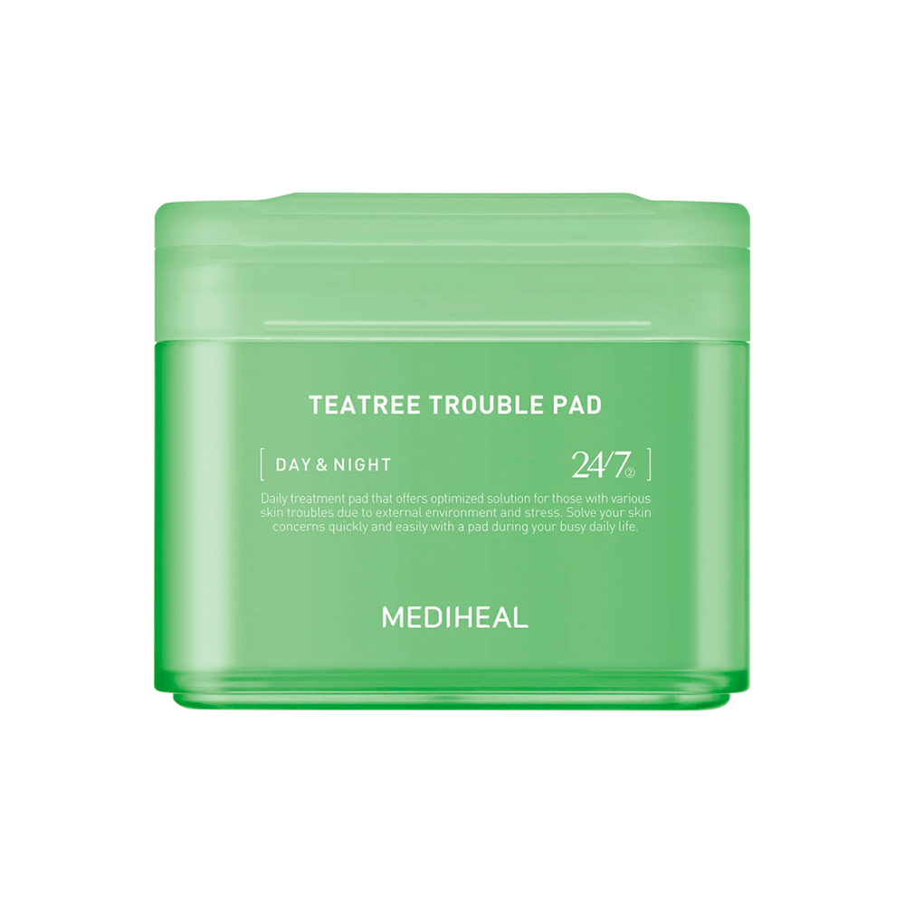 MEDIHEAL Teatree Trouble Pad Противовоспалительные тонер-пэды с чайным деревом и пробиотиками 170ml