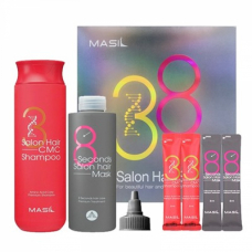 Masil 38 Salon Hair Set (8 Seconds Salon Hair Mask 200ml + 2x8ml, 3 Salon Hair CMC Shampoo 300ml + 2x8ml) Набор для волос (востанавливающий шампунь + экспресс-маска)