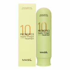 Masil 10 Probiotics Apple Vinegar Treatment Маска для волос против перхоти с яблочным уксусом и пробиотиками 300ml