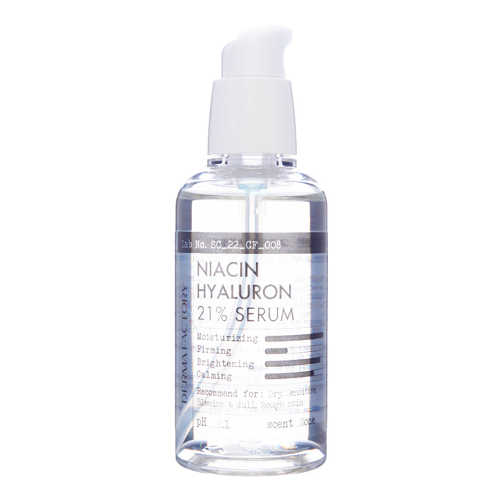 Сыворотка для лица с ниацинамидом и гиалуроновой кислотой Derma Factory  Niacin Hyaluron 21% Serum 80ml