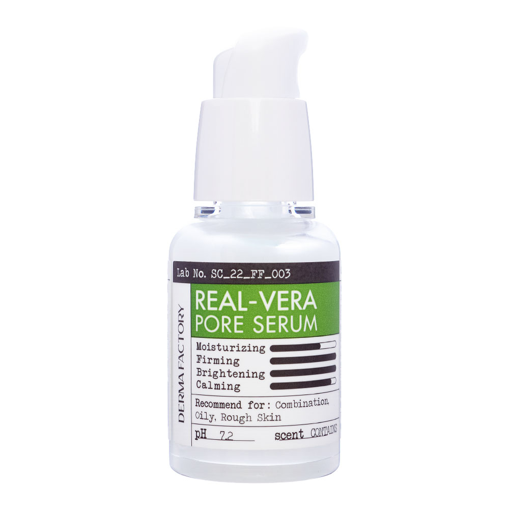 Сужающая поры сыворотка для лица с экстрактом алоэ вера Derma Factory Real Vera Pore Serum 30ml