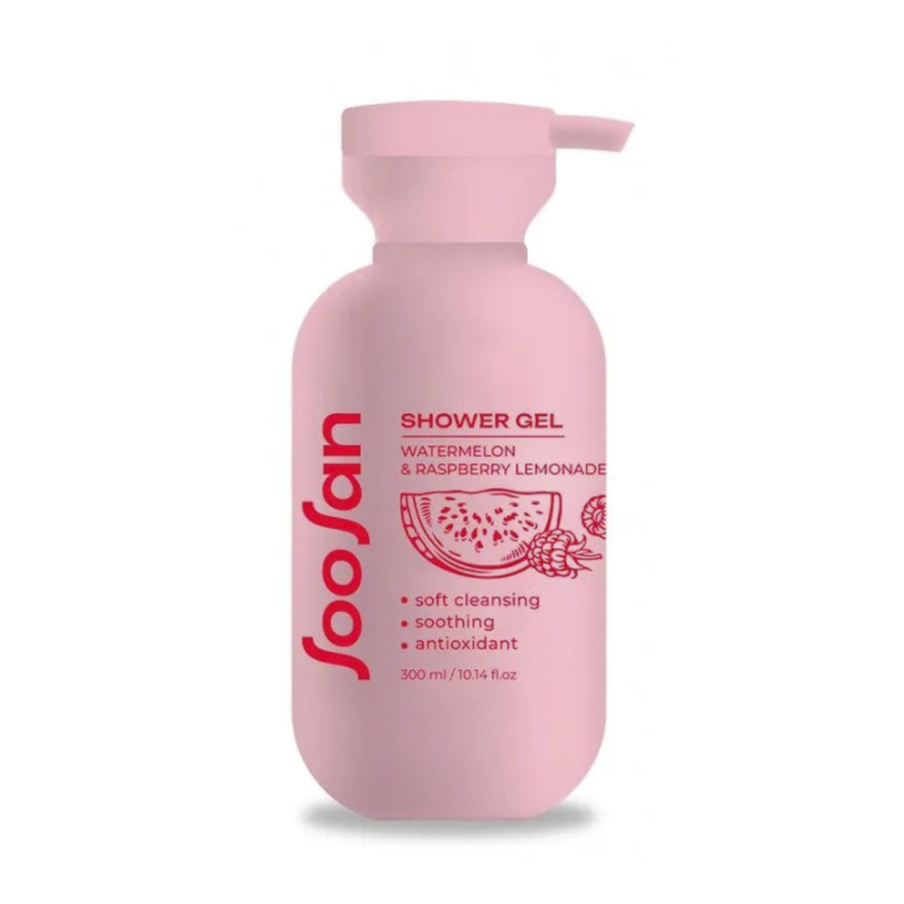 SOO SAN Shower Gel Watermelon&Raspberry Lemonade Гель для душа с ароматом арбуза и малины 300ml
