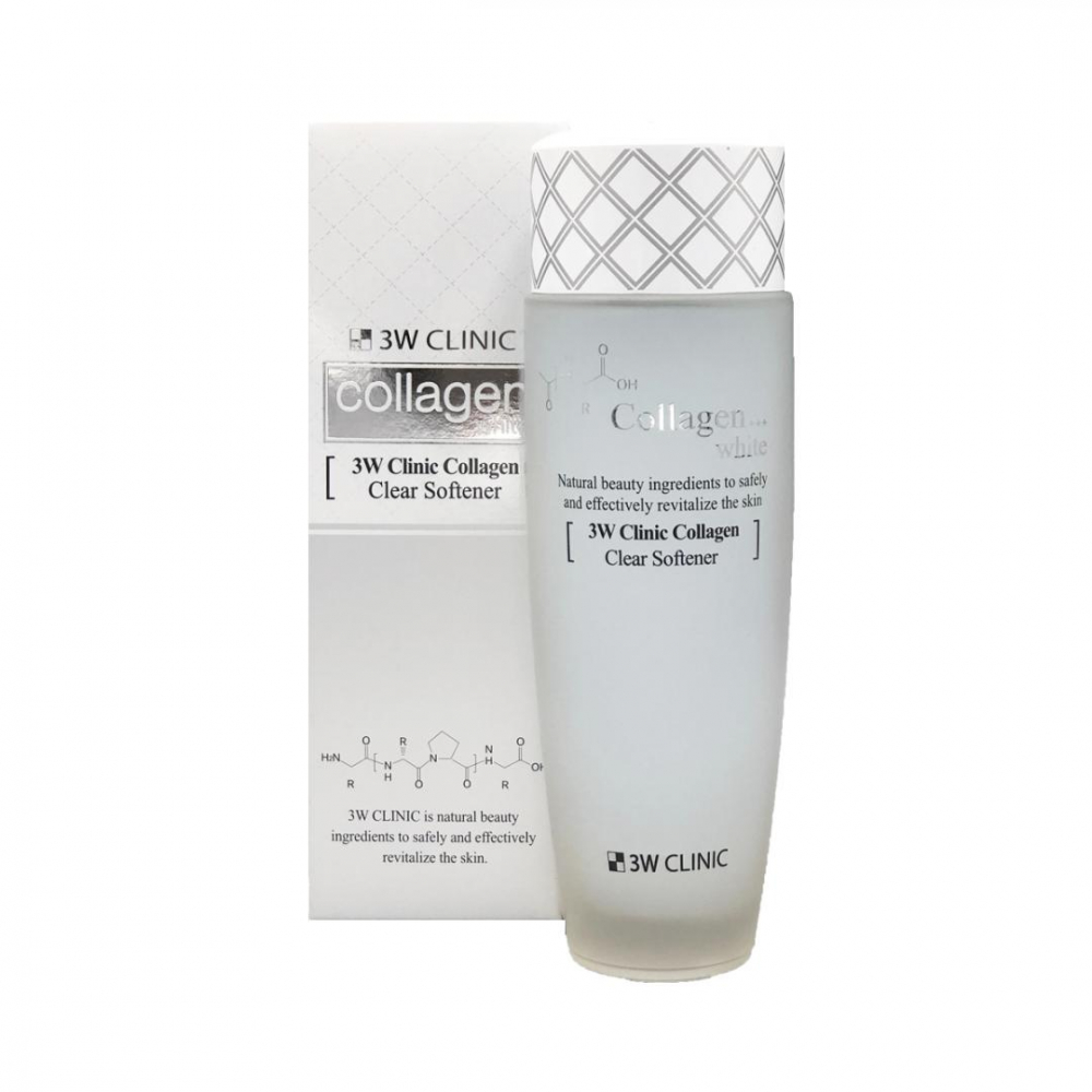 Востанавливающий софтнер для лица с коллагеном 3W Clinic Collagen White Clear Softener 150ml