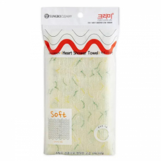 Мочалка для душа Sung Bo Cleamy (28х95) Heart Shower Towel 1 pieces