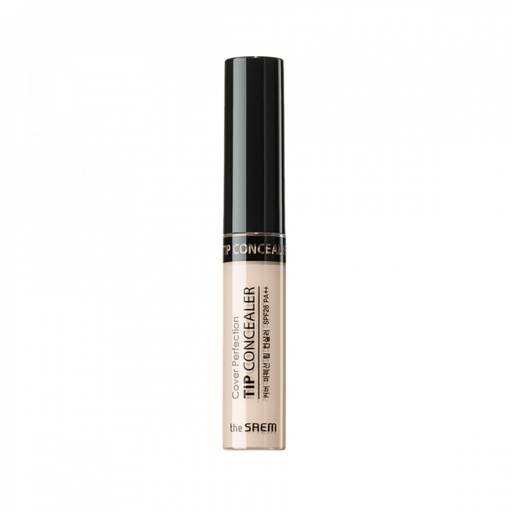 Консилер для маскировки недостатков The Saem Cover Perfection Tip Concealer №02 Rich Beige SPF28 PA++ 6,5g