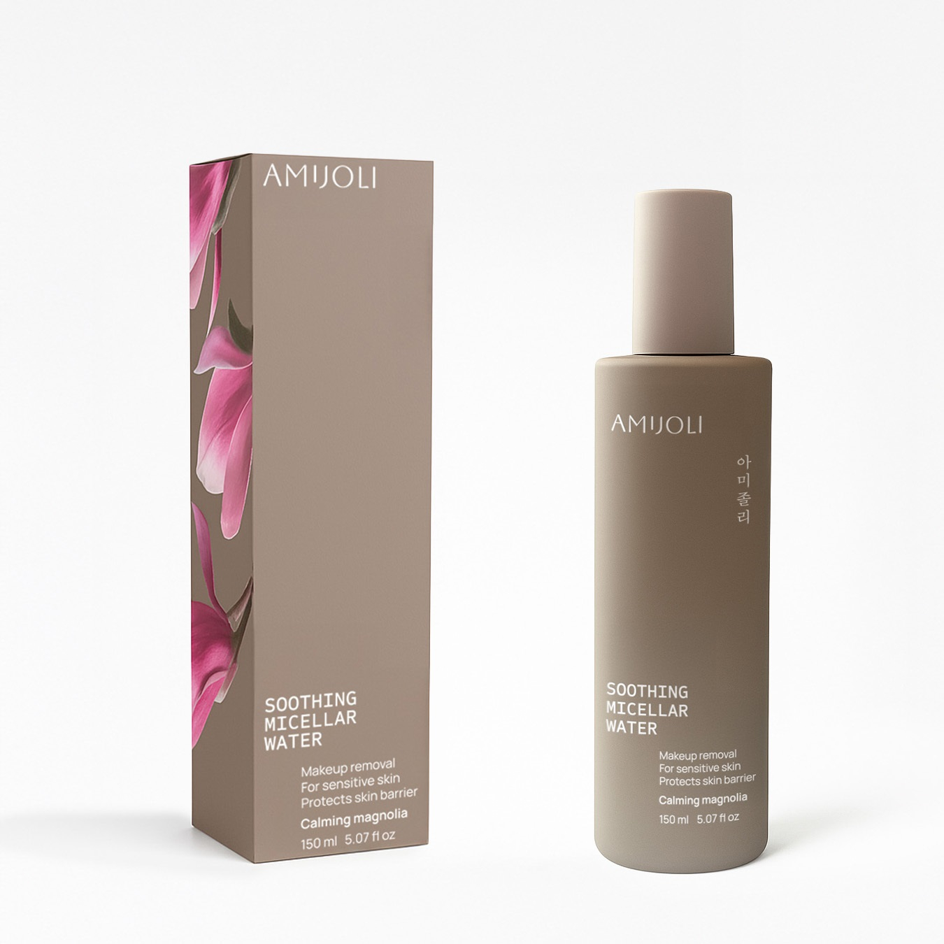 AMIJOLI Soothing Micellar Water Calming Magnolia Успокаивающая мицеллярная вода для снятия макияжа с экстрактом магнолии 150ml