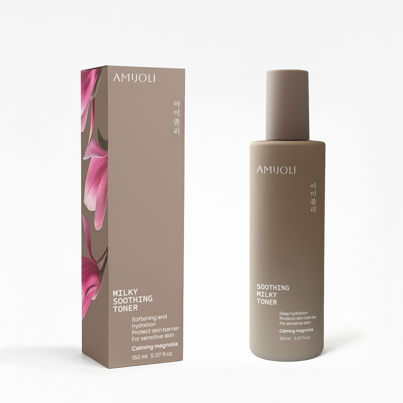 AMIJOLI Soothing Milky Toner Calming Magnolia Успокаивающий молочковый тонер с экстрактом магнолии для восстановления барьера кожи 150ml