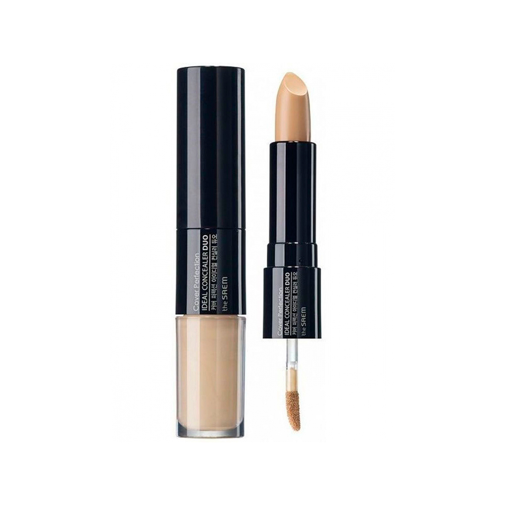 Двойной консилер для лица The Saem Cover Perfection Ideal Concealer Duo №01 Clear beige 10g
