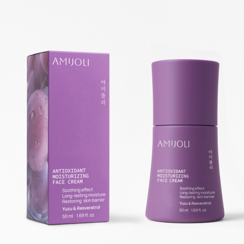 Amijoli Yuzu & Resveratrol Moisturizing Antioxidant Face Cream Увлажняющий антиоксидантный крем для лица с экстрактом юдзу и ресвератролом 50ml