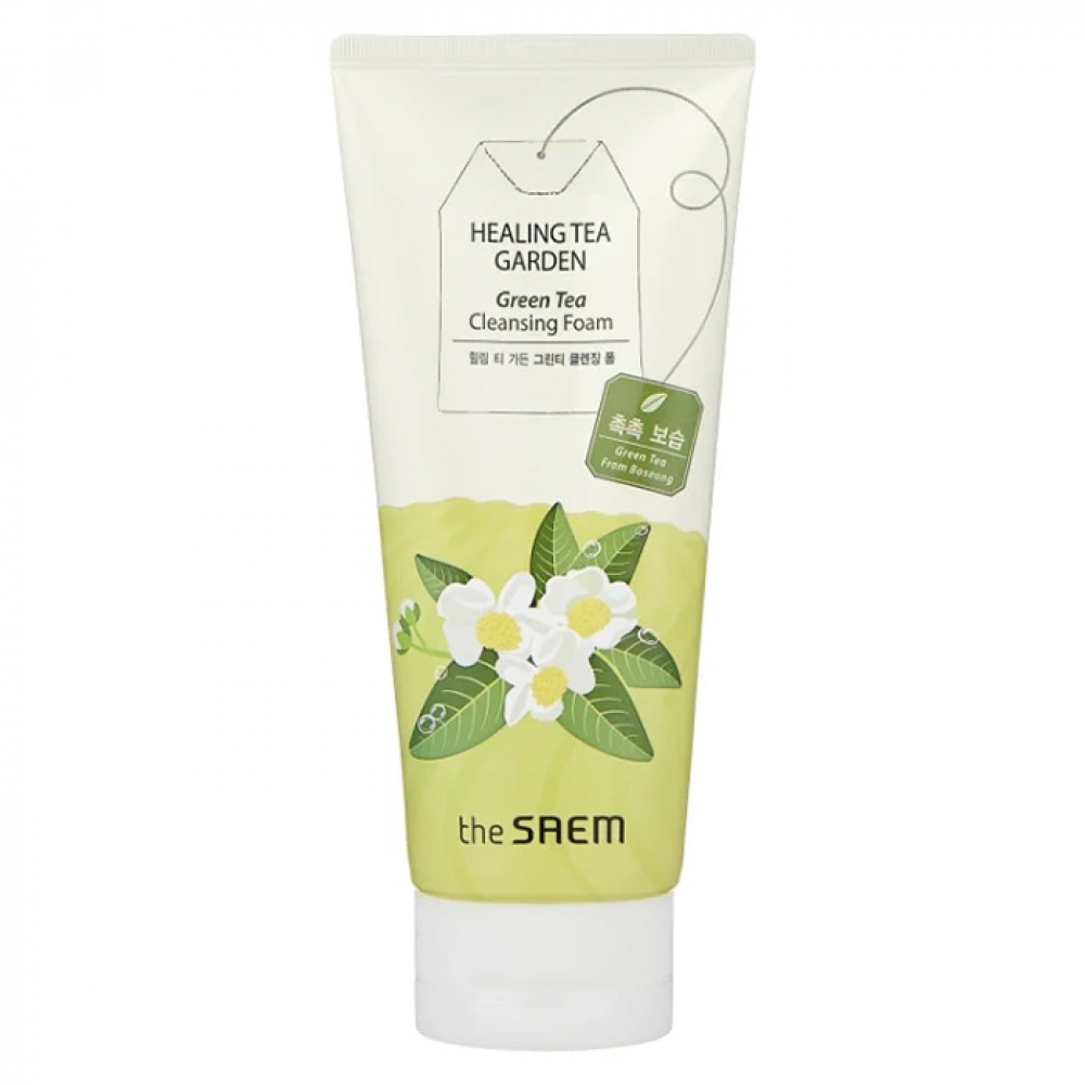 the SAEM СМ Garden Пенка увлажняющая очищаюшая с экстрактом зеленого чая Healing Tea Garden Green Tea Cleansing Foam 150ml