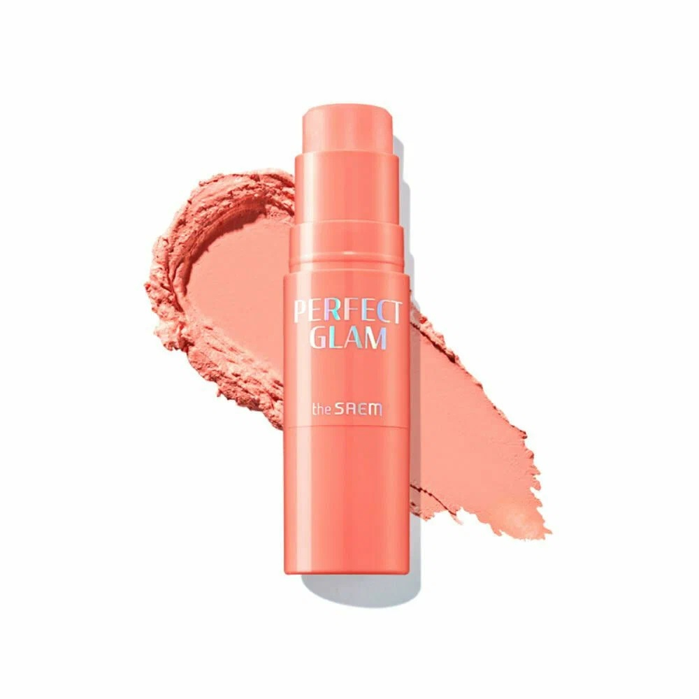 Румяна-стик для лица The SAEM СМ Perfect Glam Stick Blusher Cr01 Apricot Milk 5g