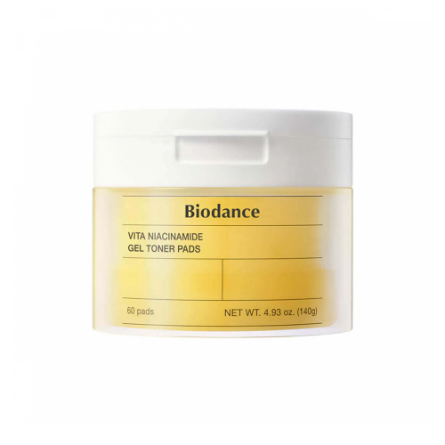 BIODANCE Vita Niacinamide Gel Toner Pads Гелевые тонер-пэды с ниацинамидом для сияния кожи 60pcs
