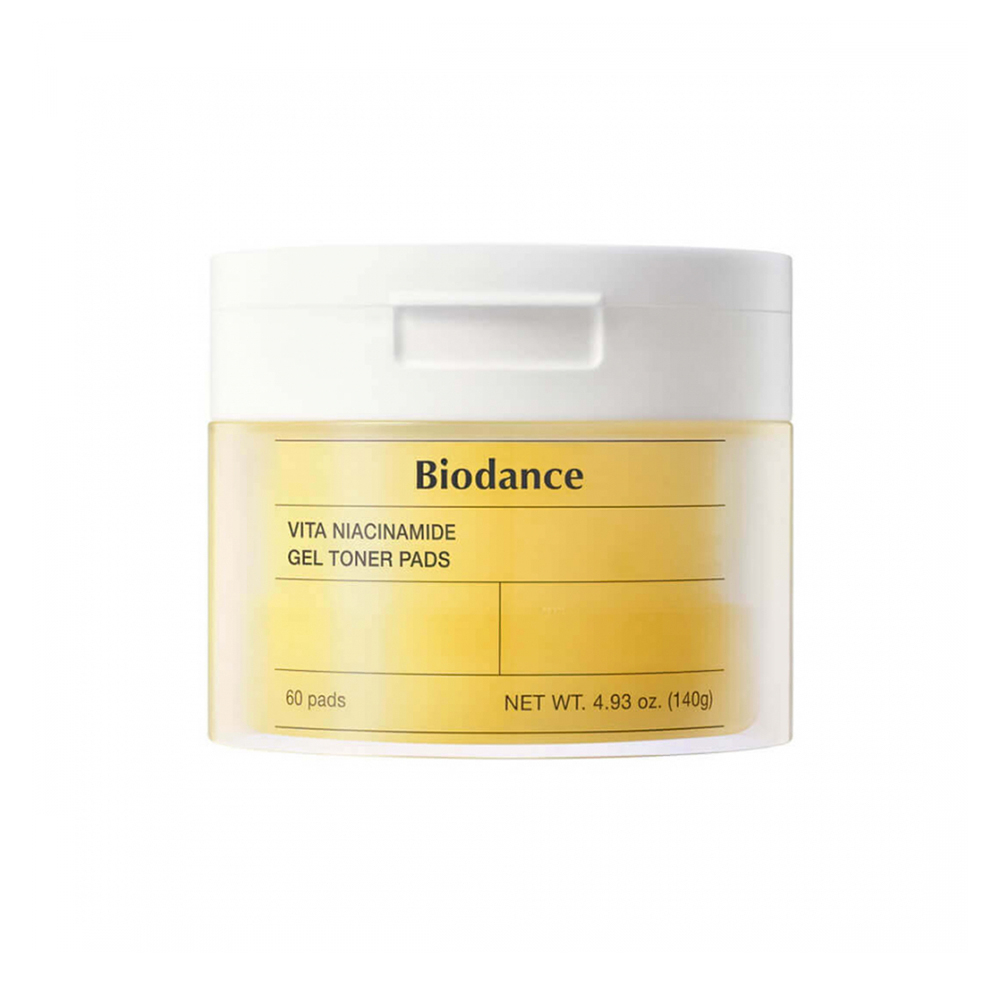 BIODANCE Vita Niacinamide Gel Toner Pads Гелевые тонер-пэды с ниацинамидом для сияния кожи 60pcs