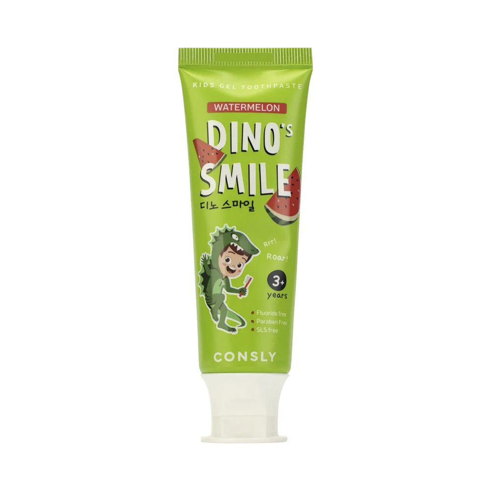 CONSLY Dino's Smile Паста зубная гелевая детская с ксилитом и вкусом арбуза 60g