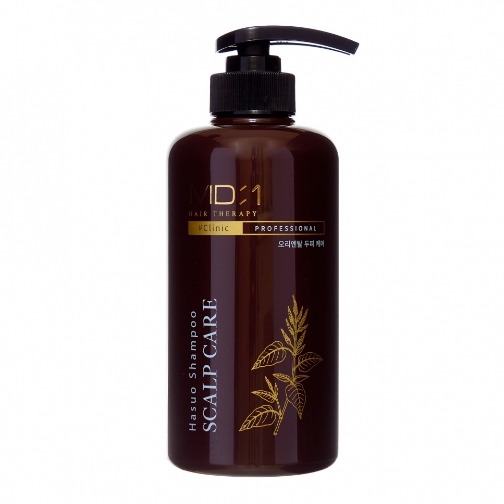 MD-1 Hair Therapy Hasuo Scalp Care Shampoo 500ml Укрепляющий шампунь для волос с травяным комплексом