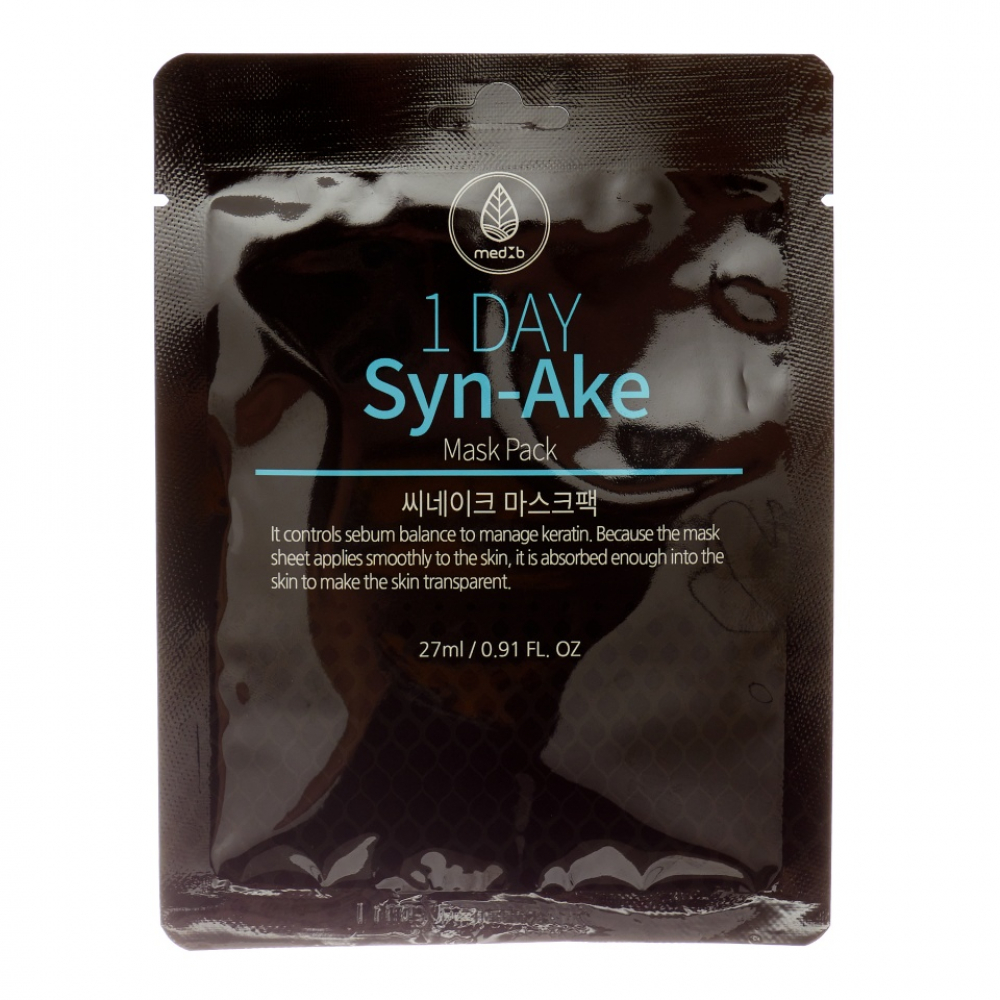 MedB 1 Day Syn-Ake Mask Pack 27ml Тканевая маска для лица с пептидом змеиного яда