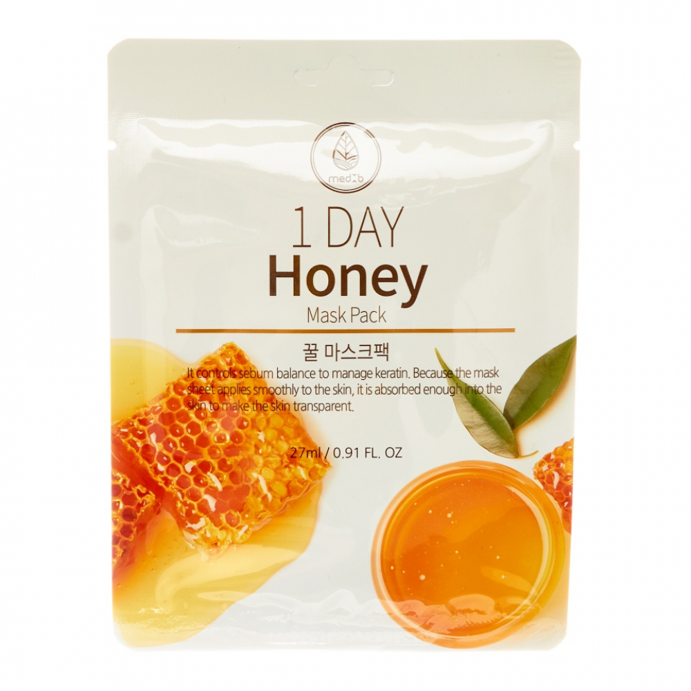 MedB 1 Day Honey Mask Pack 27ml Тканевая маска для лица с мёдом