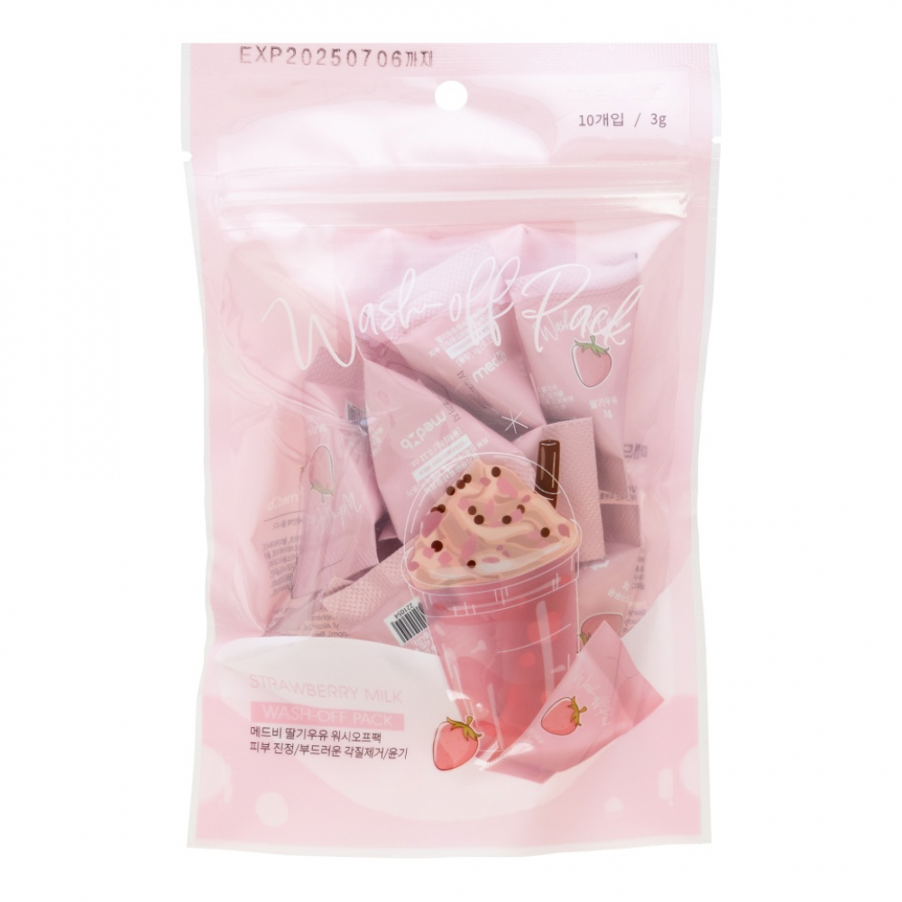 MEDB Strawberry Milk Wash Off Pack Маска для лица с экстрактами клубники и молочного протеина