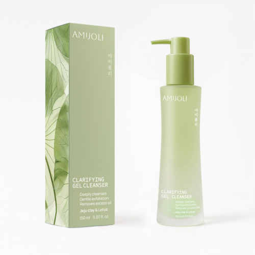 AMIJOLI Claryfing Gel Cleanser Jeju&Lotus гель для умывания с кислотами, вулканической глиной и экстрактом лотуса 150ml