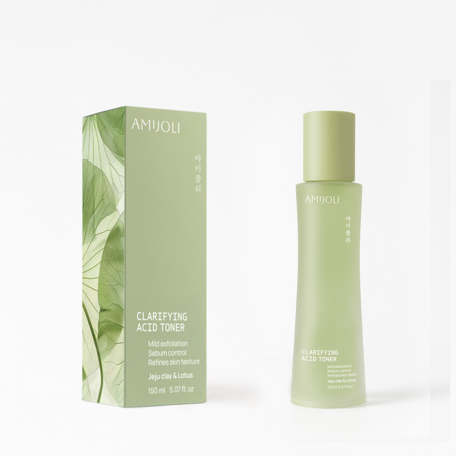 AMIJOLI Claryfing Acid Toner JeJu&Lotus очищающий тонер с кислотами, вулканической глиной и экстрактом лотуса 150мл