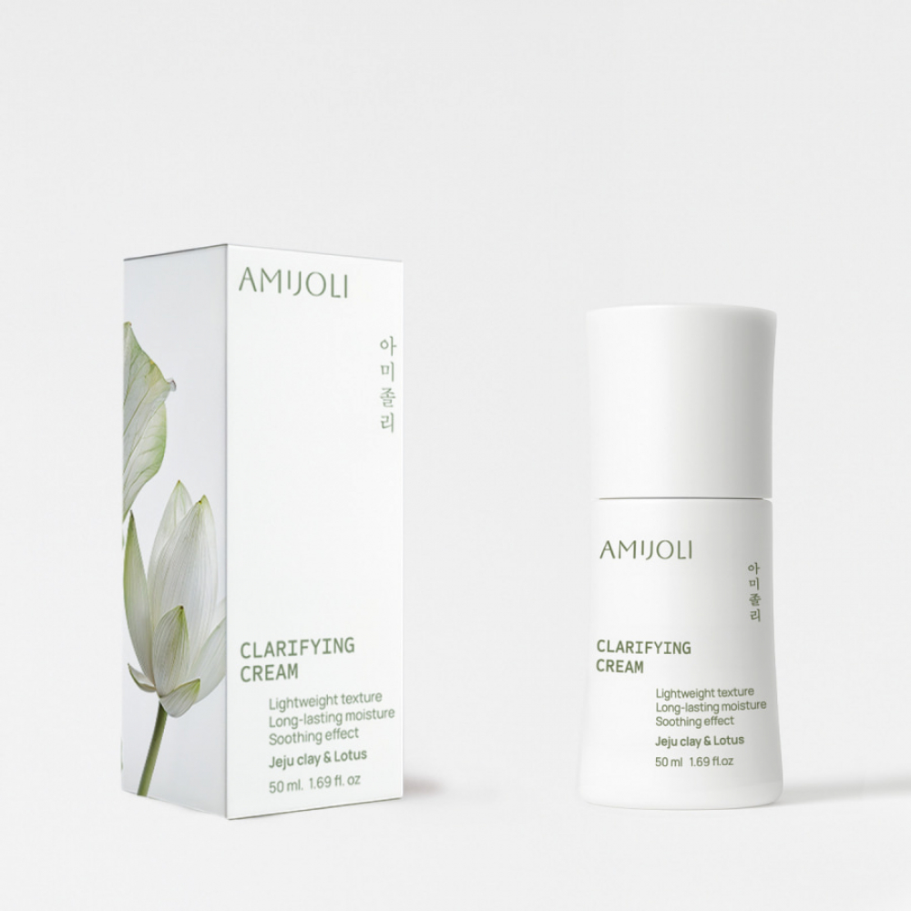 Amijoli Claryfing Cream JeJu&amp;Lotus Крем для лица для жирной кожи с кислотами, вулканической глиной и экстрактом лотуса 50ml