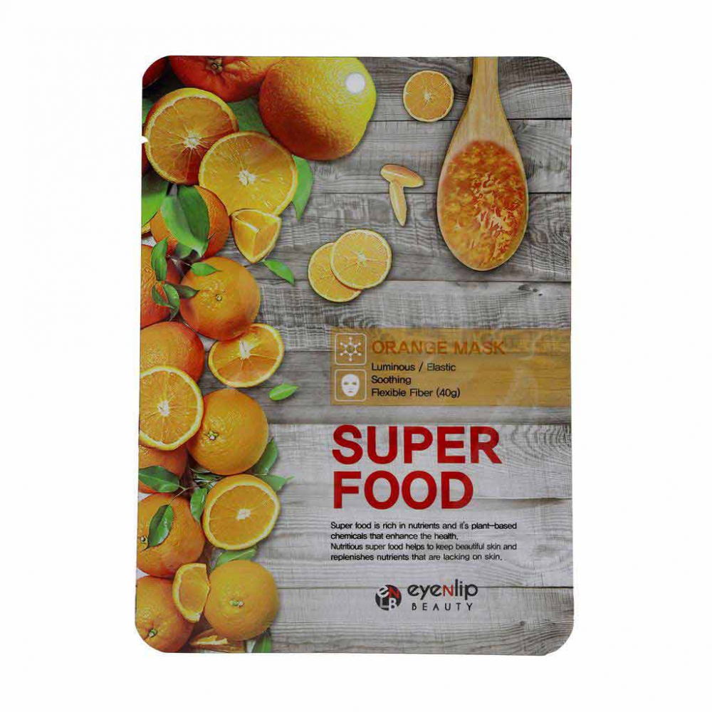 Тканевая маска для лица с апельсином Eyenlip Super Food Orange Mask 23ml