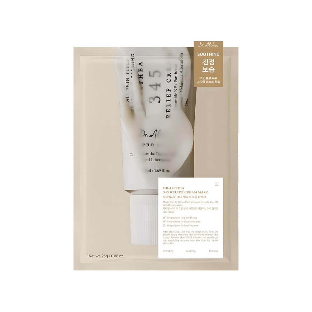 Dr.Althea 345 Relief Cream Mask Восстанавливающая тканевая маска для лица с кремовой пропиткой 28g