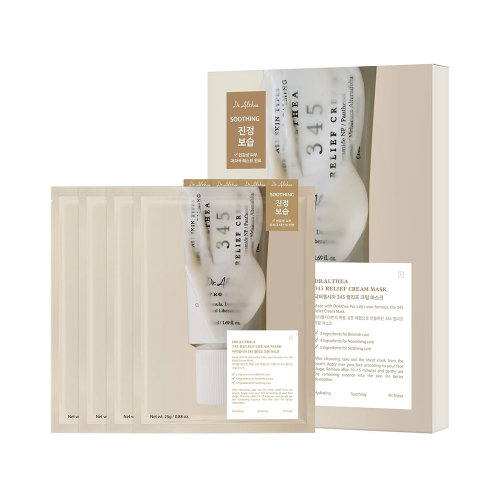 Dr.Althea 345 Relief Cream Mask Восстанавливающая тканевая маска для лица с кремовой пропиткой 28g*4pcs