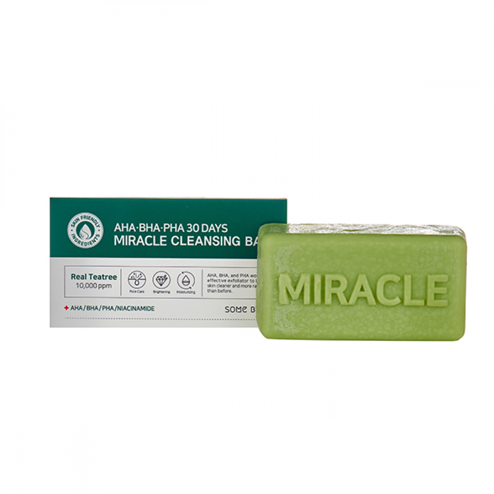 Очищающее мыло с кислотами Some By Mi AHA-BHA-PHA 30 Days Miracle Cleansing Bar 106g