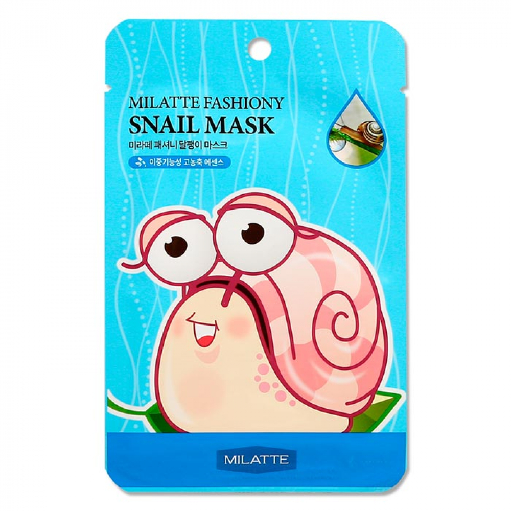 Тканевая маска с муцином улитки Milatte Fashiony Snail Mask Sheet 21g
