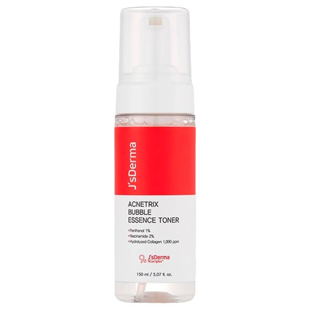 Успокаивающий пузырьковый тонер-эссенция с ниацинамида JsDerma Acnetrix Bubble Essence Toner 150ml