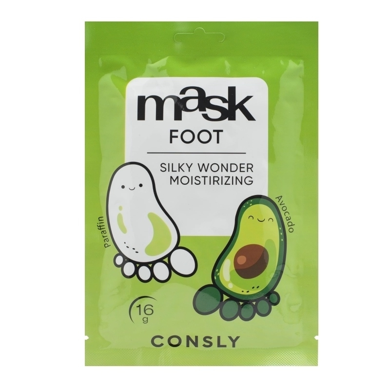 CONSLY Silky Wonder Avocado and Paraffin Moisturizing Foot Mask Маска-парафин для ног с экстрактом авокадо 16g