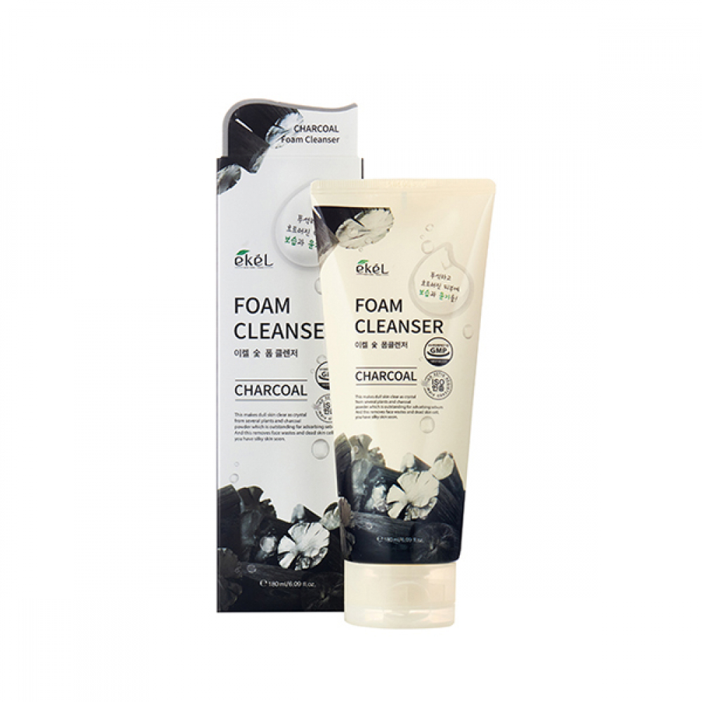 Пенка для умывания с экстрактом древесного угля Ekel Foam Cleanser Charcoal 180ml