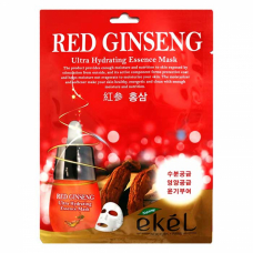 Тканевая маска для лица с экстрактом красного женьшеня Ekel Red ginseng Ultra Hydrating Essence Mask 25g