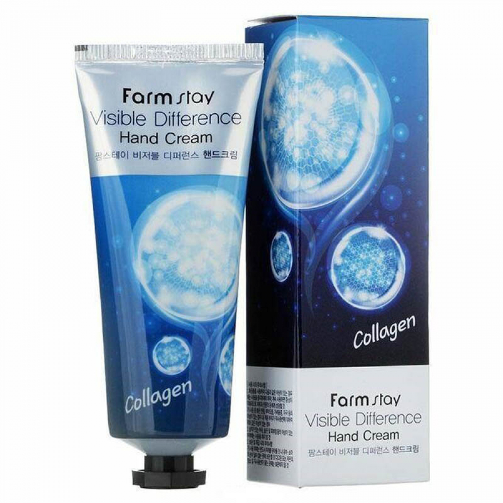 Укрепляющий крем для рук с коллагеном FarmStay Visible Difference Collagen Hand Cream 100ml