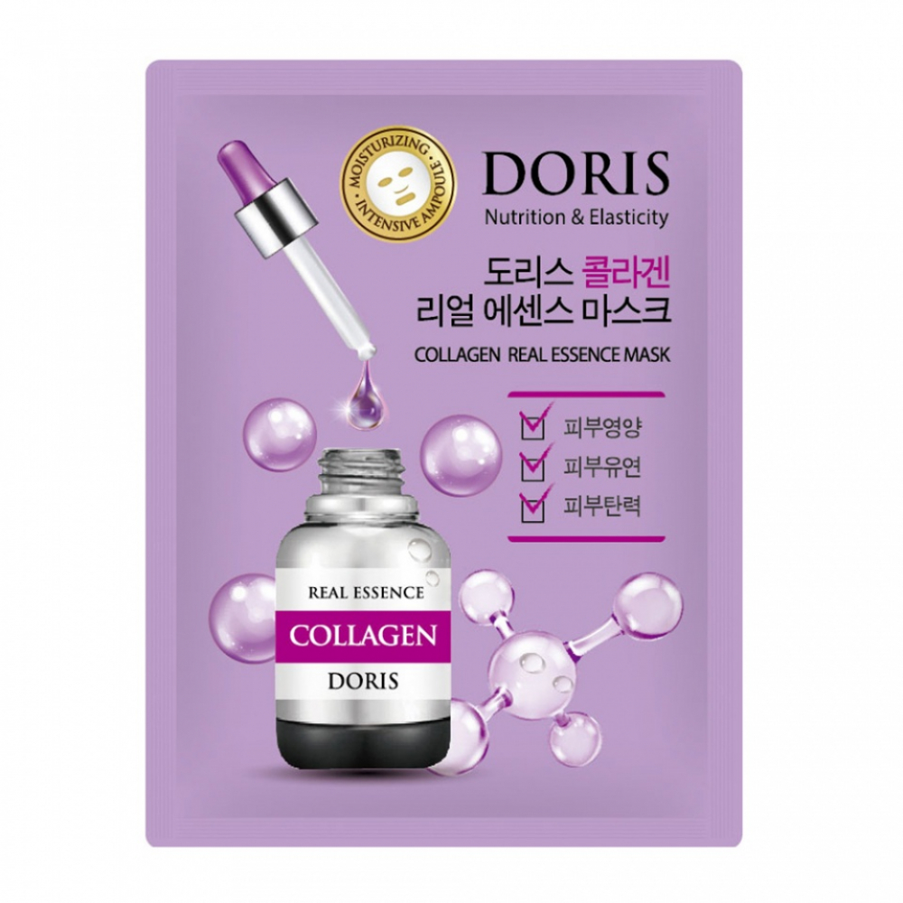 Тканевая маска для лица с коллагеном Doris Collagen Real Essence Mask 28g