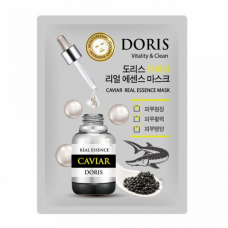 Тканевая маска для лица с экстрактом черной икры Doris Caviar Real Essence Mask 28g